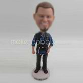 Personalized custom black pants bobbleheads