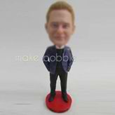 Personalized custom black pants bobble heads