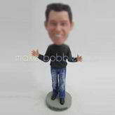 Personalized custom black pants bobble head