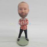 Personalized custom black pants bobblehead