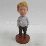 Personalized custom cute boy bobbleheads