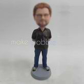 Personalized custom male bobble heads