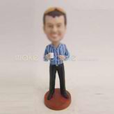 Personalized custom man in office bobbleheads