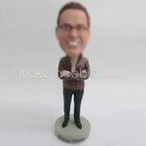 Personalized custom casual man bobblehead