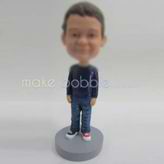 Personalized custom cute boy bobble head