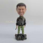 Personalized custom Camouflage dress bobbleheads