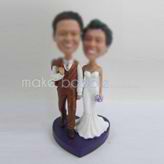 Custom wedding cake bobblehead doll