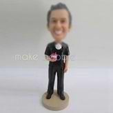 Personalized custom black pants man bobbleheads