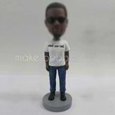 Personalized custom casual man bobble heads