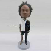 Personalized custom casual man bobblehead doll