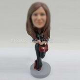 Personalized custom fashion girl bobbleheads