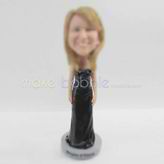 Personalized custom black dress bobblehead