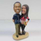 Personalized custom sweet couple bobbleheads