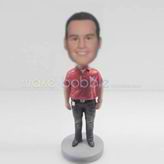 Personalized custom black jeans bobbleheads