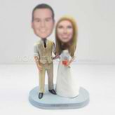 Customized happiness wedding cake bobblehead