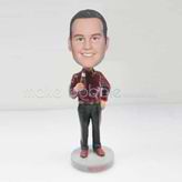 Personalized custom hold bear bobbleheads