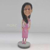 Personalized custom Cheongsam girl bobbleheads