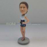 Personalized custom fashion girl bobble heads