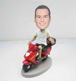 Personalized custom male with moto bobbleheads