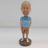 Personalized custom Khaki shorts bobbleheads