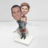 Personalized custom funny wedding cake bobblehead dolls