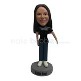 Custom black t-shirt Kids bobbleheads