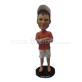 Custom orange t-shirt bobbleheads