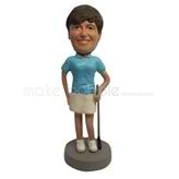 Custom female golf bobble heads