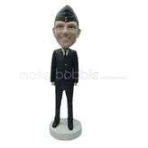 Custom black suit bobbleheads