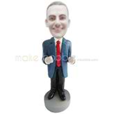 Custom black shoes male bobblehead