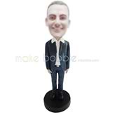 Personalized cusotm smile man bobbleheads