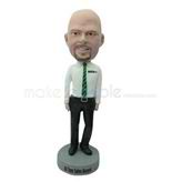 Custom white shirt bobblehead