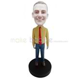 Personalized custom red tie bobbleheads