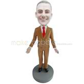 Personalized custom suit man bobble head