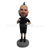 Custom black boots bobbleheads