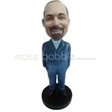 Personalized custom suit man bobblehead