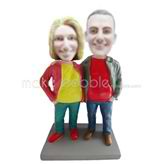 Personalized custom couple bobbleheads