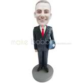 Personalized custom suit man bobblehead doll