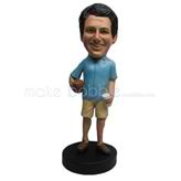 Custom man and Rugby bobblehead doll