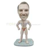 Personalized strong man bobble head