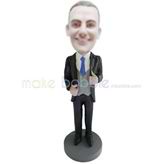 Custom suit man bobble heads