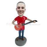 homme personnalisé avec figurines de guitare