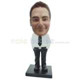 Personalized custom white shirt bobbleheads