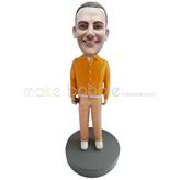 Personalized custom Orange shirt bobbleheads