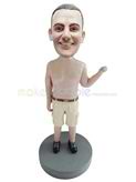 Personalized custom Khaki shorts bobbleheads