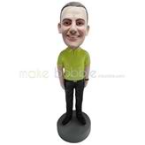 Personalized custom black shoes male bobbleheads