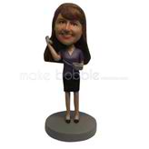 Custom Woman on the phone bobbleheads