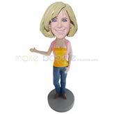 Sport women personalized bobblehead dolls