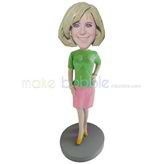 Personalized custom Pink short skirts bobbleheads