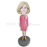 Personalized custom pink skirts bobbleheads